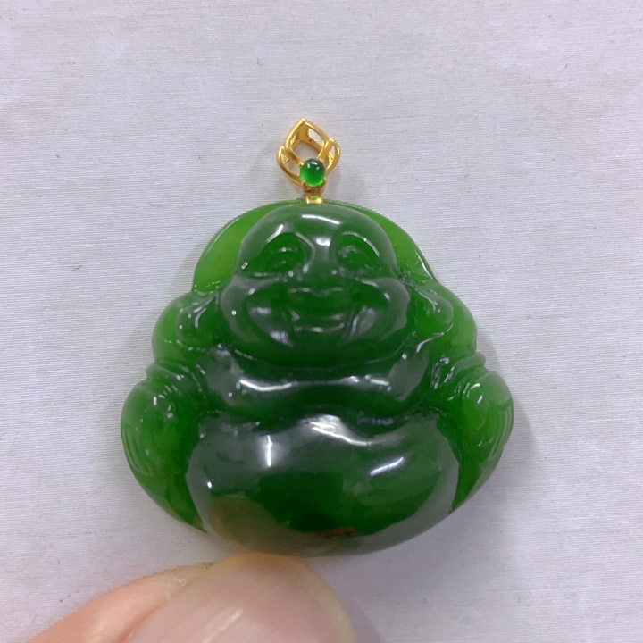 【闪购商品】和田玉（碧玉）颈饰18K金镶嵌11