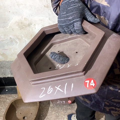 紫砂花盆手工制作