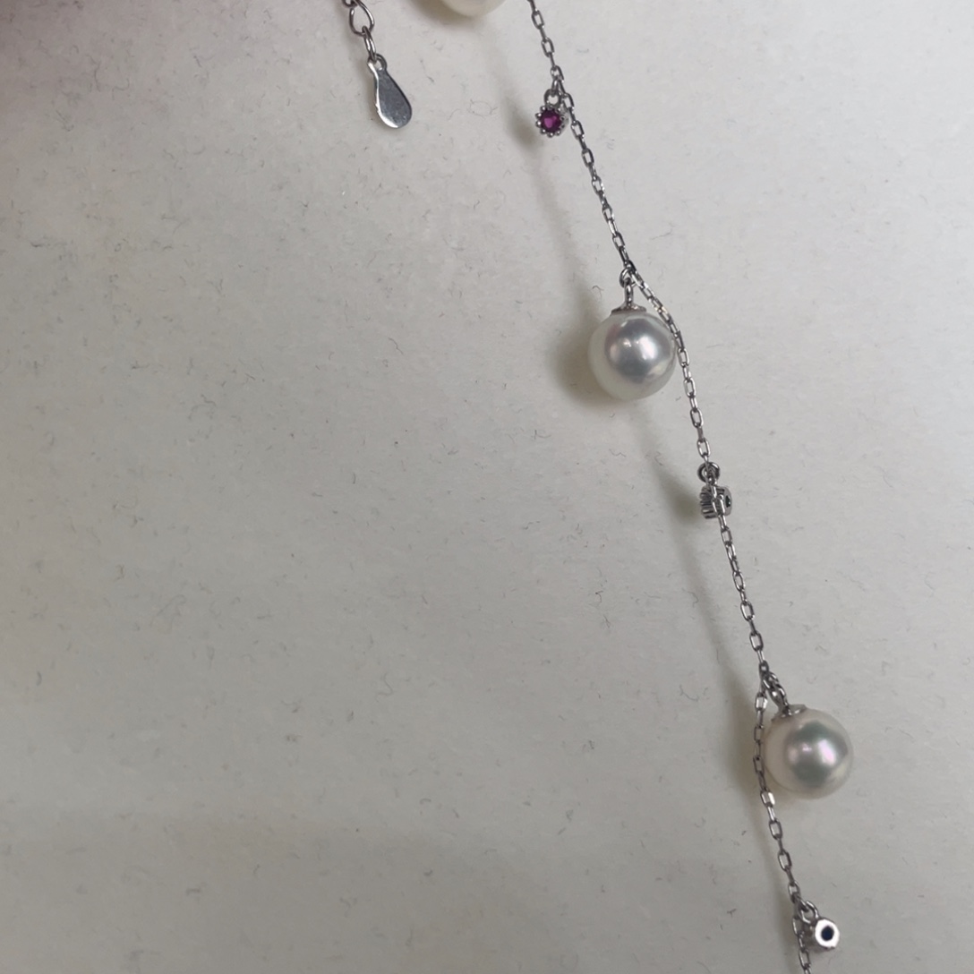 银S925镶嵌手链海水珍珠