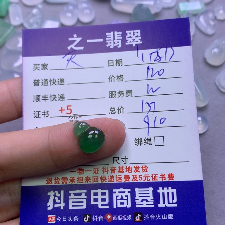 翡翠颈饰未镶嵌天****玩