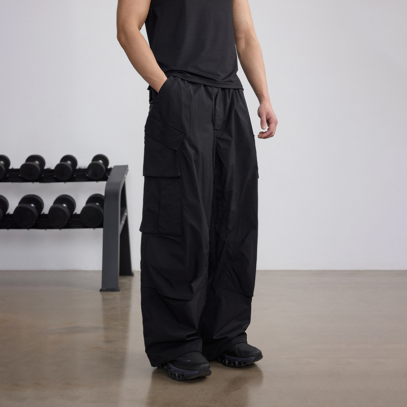 无畏东方无观伞兵裤直筒阔腿休闲运动透气宽松男工装裤户外春夏