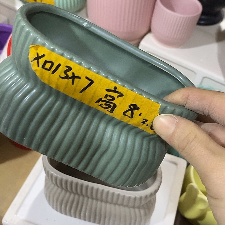 陶盆有孔 瑕疵针孔漏釉介意勿拍口 高