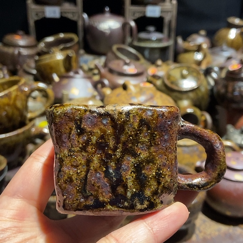 【闪购商品】茶杯紫砂曼*宁沉香手捏把杯