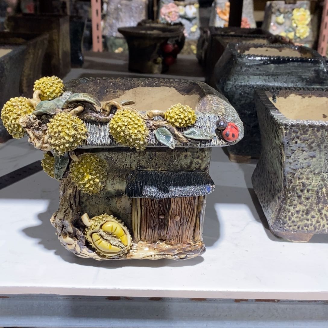 红陶青藤花器多肉花盆