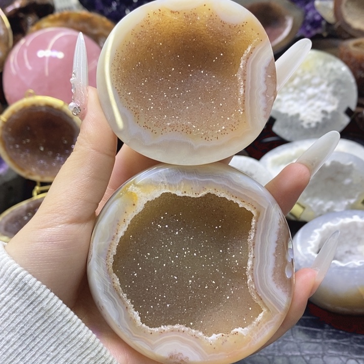 未镶嵌珠宝半成品水晶黄金盆