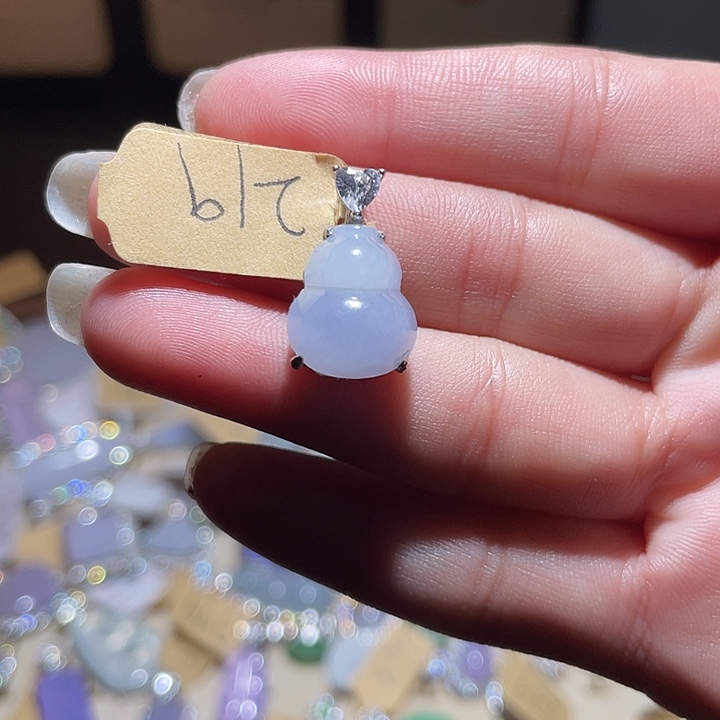 云***清翡翠银S925镶嵌颈饰翡翠