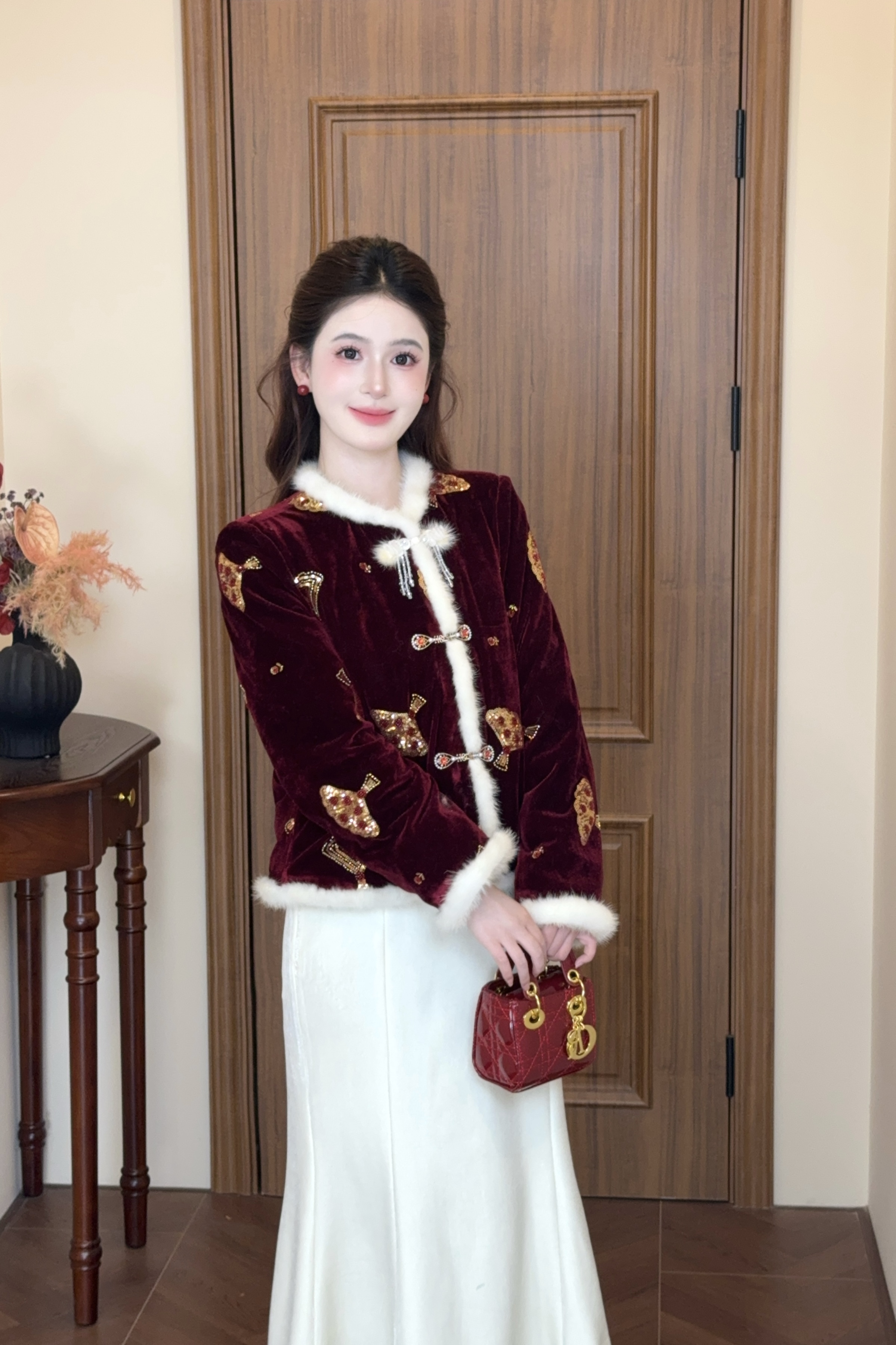 LiLi李李家【金陵月】新中式国风羽绒服半裙套装XMZH10935XMZH10965