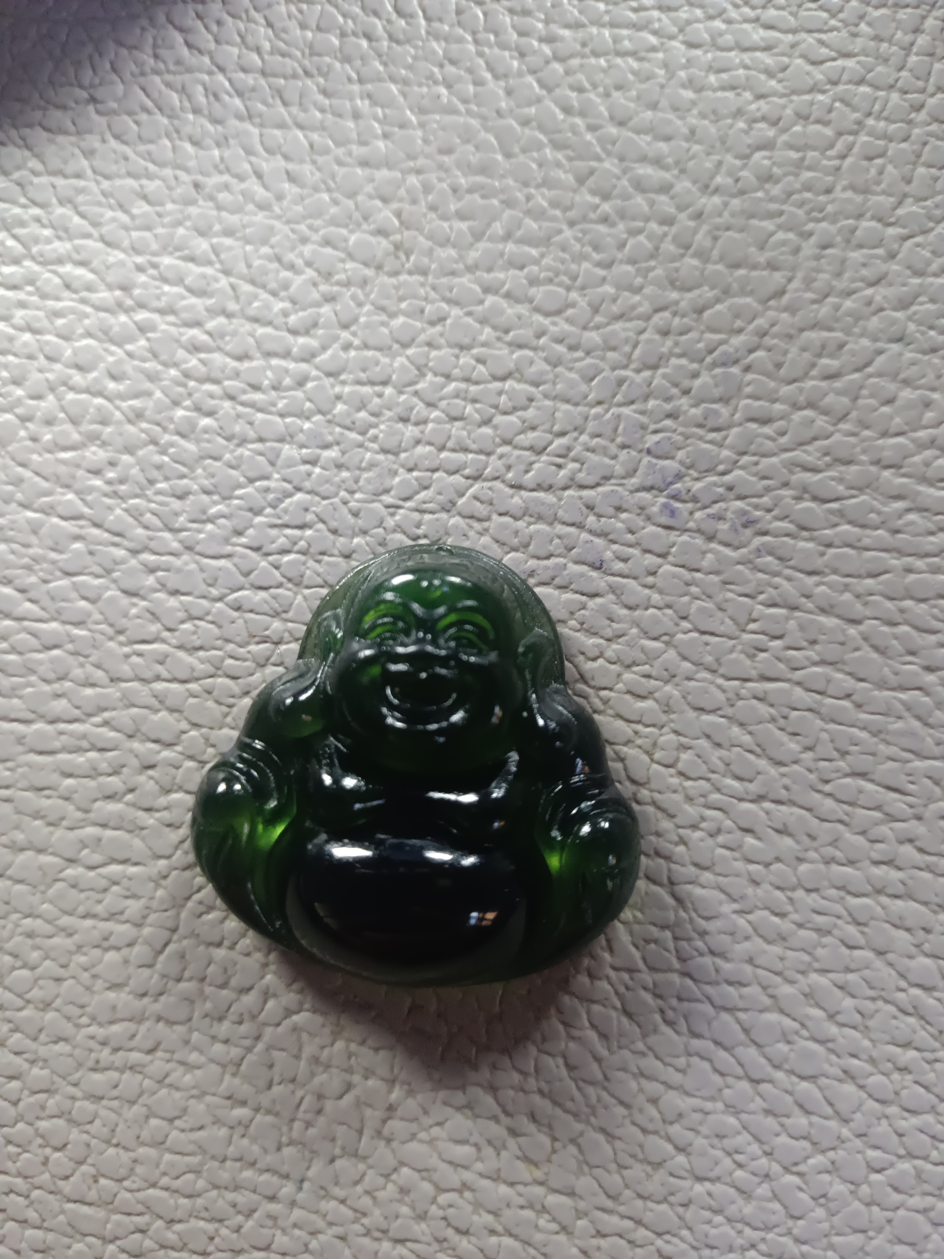 天然岫玉佛公吊坠