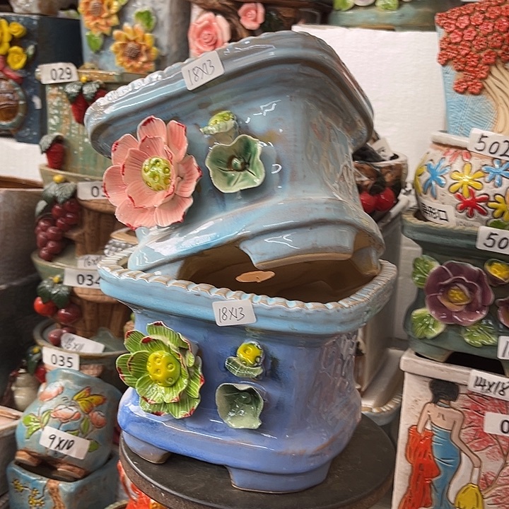 粗陶材质多肉花盆