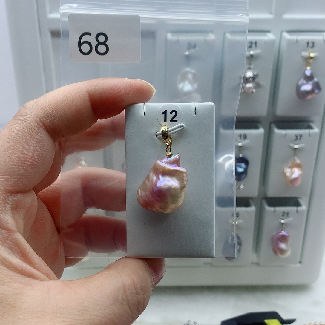 合金淡水珍珠吊坠(不含链)