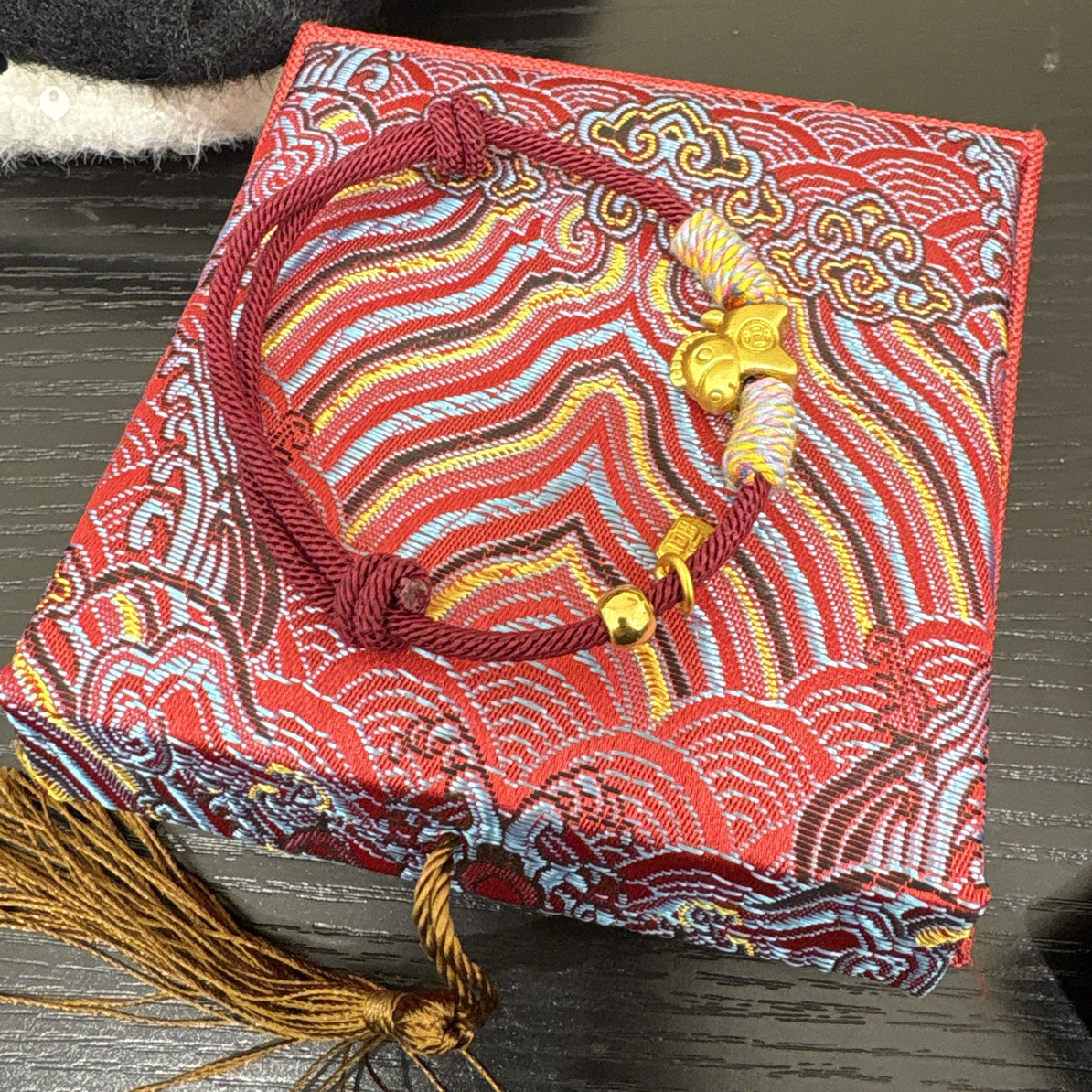 手链 （爱依坊）马上有福盘缠红绳手链本命年礼物