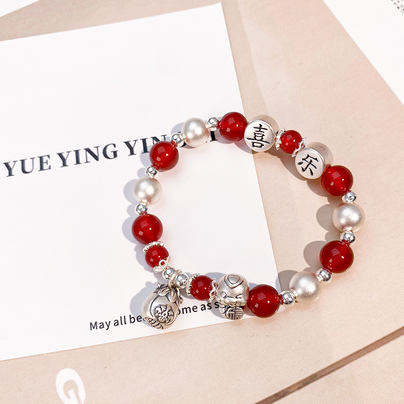 足银手链 YUEYING•足银999 喜乐蛇宝手串