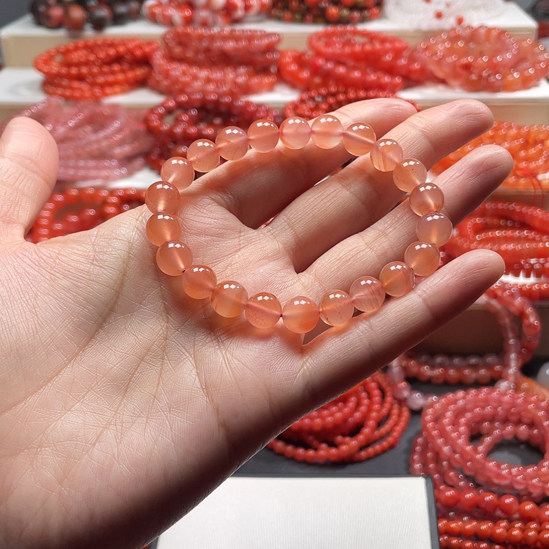 南红玛瑙未镶嵌手链