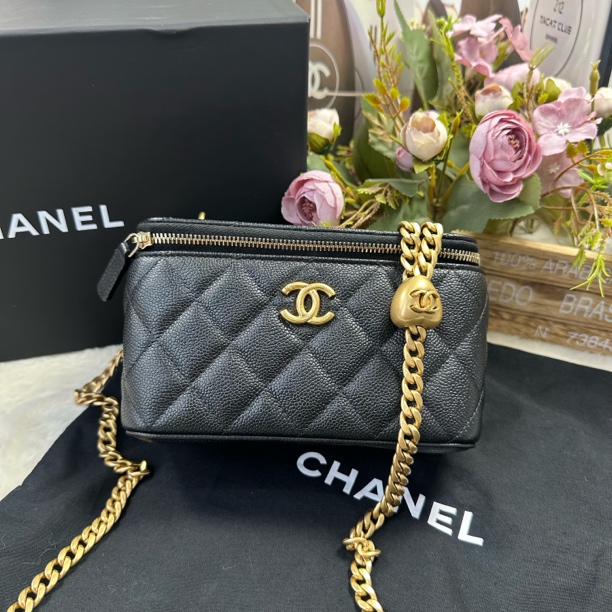 未使用 Chanel/香奈儿 24p香奈儿黑金爱心金球长盒子（芯片）