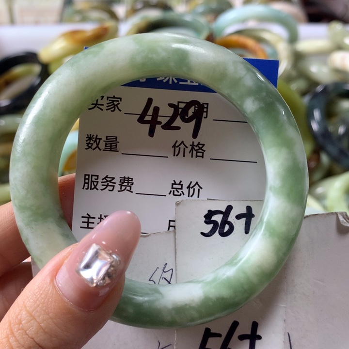 蛇纹石玉手镯未镶嵌429