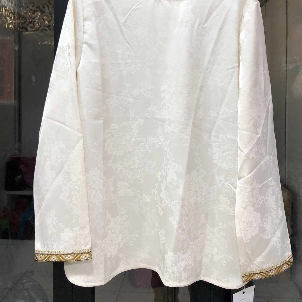 春夏新款新中式国风真丝提花刺绣宽松衬衫女潮流内搭