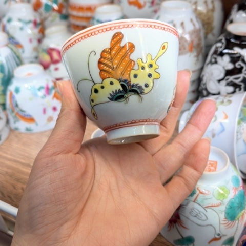 手绘茶杯盖碗壶承陶瓷