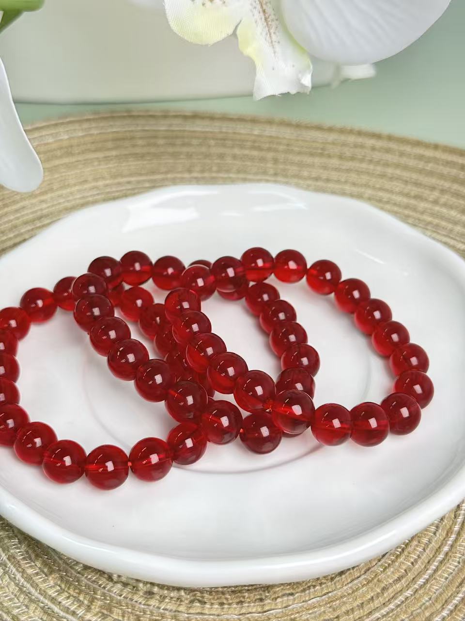 巴西酒红色石榴单圈E06奇石