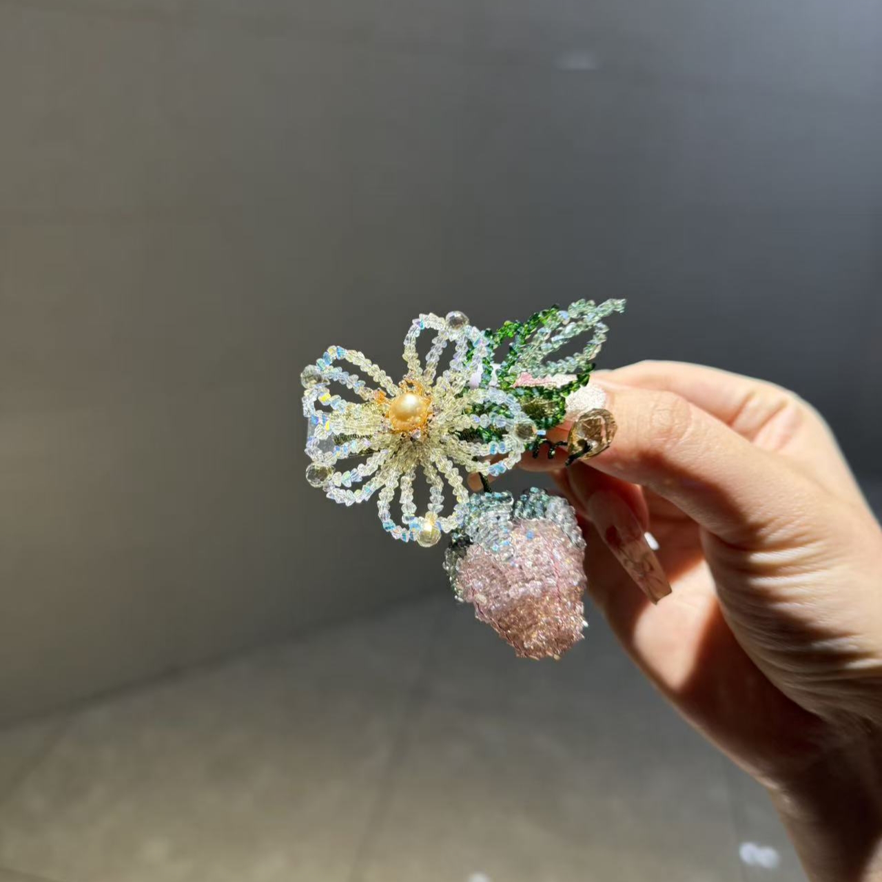 【莫奈海之星】粉草莓系列边夹设计气质高级感日常百搭款