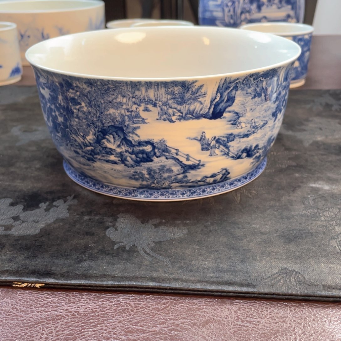 心***栗问工山水水洗游仙图