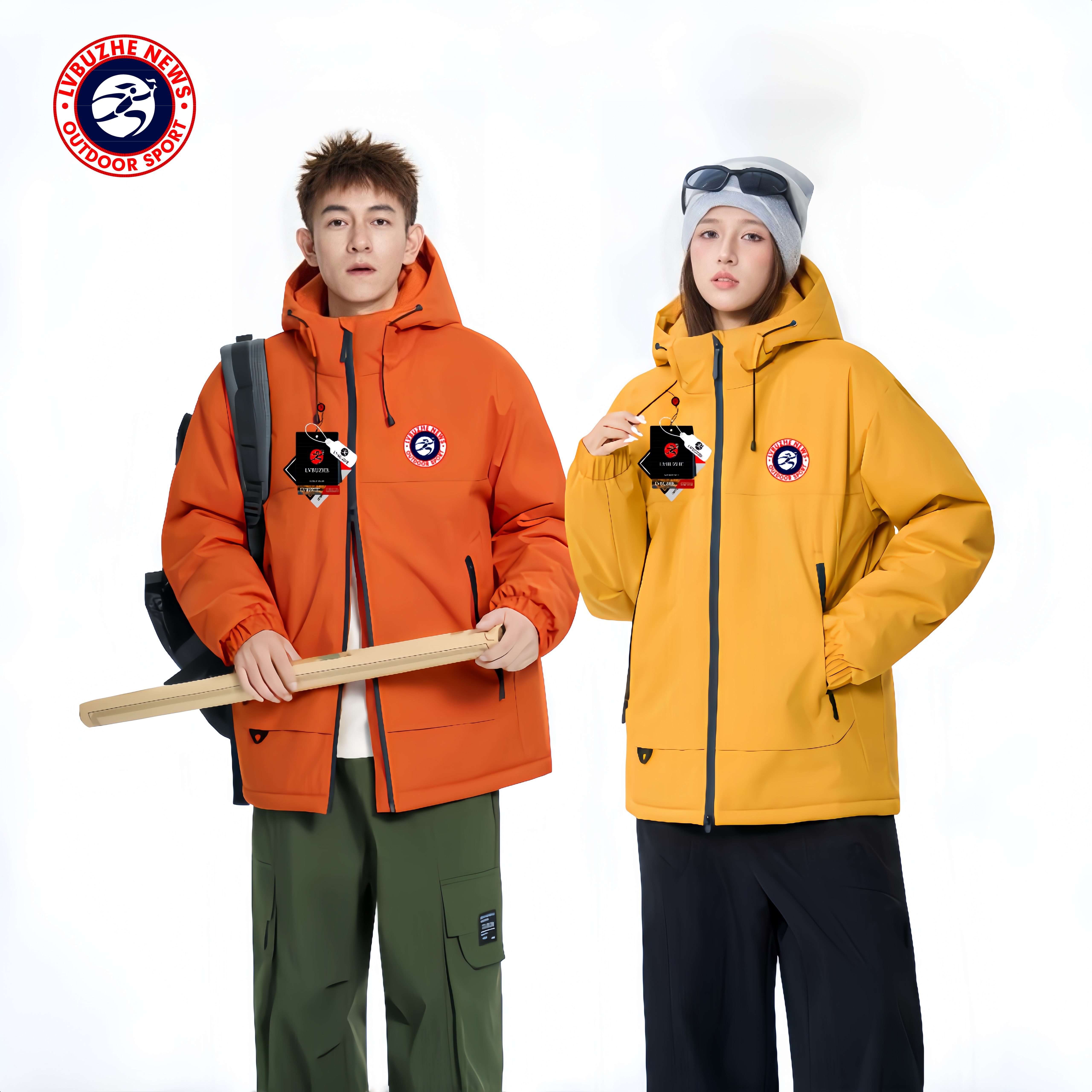 旅步者男女款2025冬季新款滑雪服防风防水耐磨保暖加厚棉服 8559