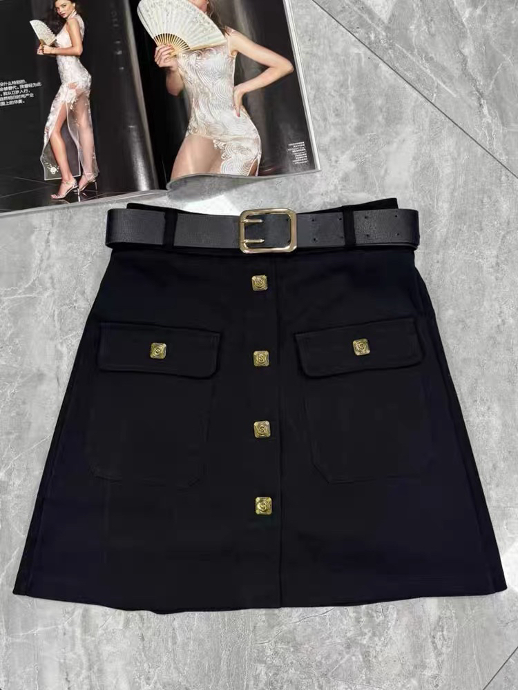 韩版时尚2025春秋季新款牛仔纽扣高腰休闲百搭洋气减龄半身短裙