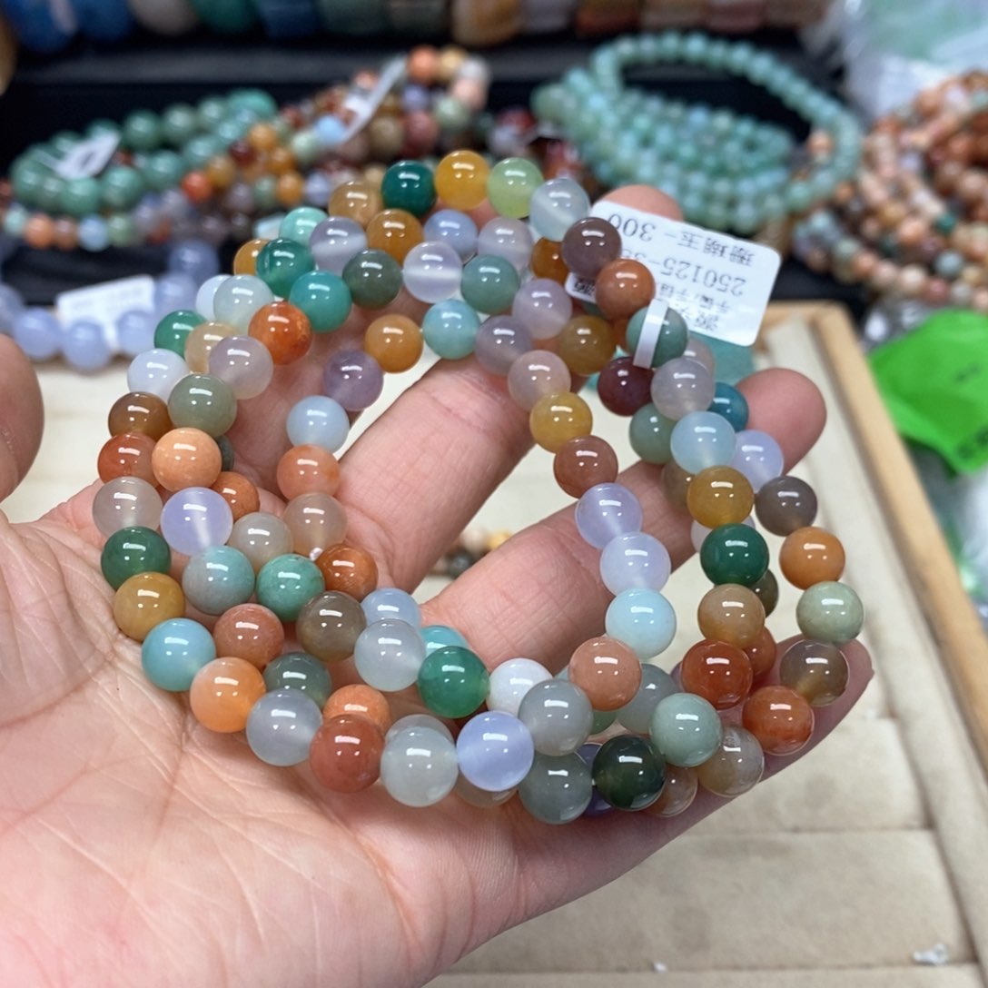 硅化珊瑚（珊瑚玉）手链未镶嵌喜****姐085