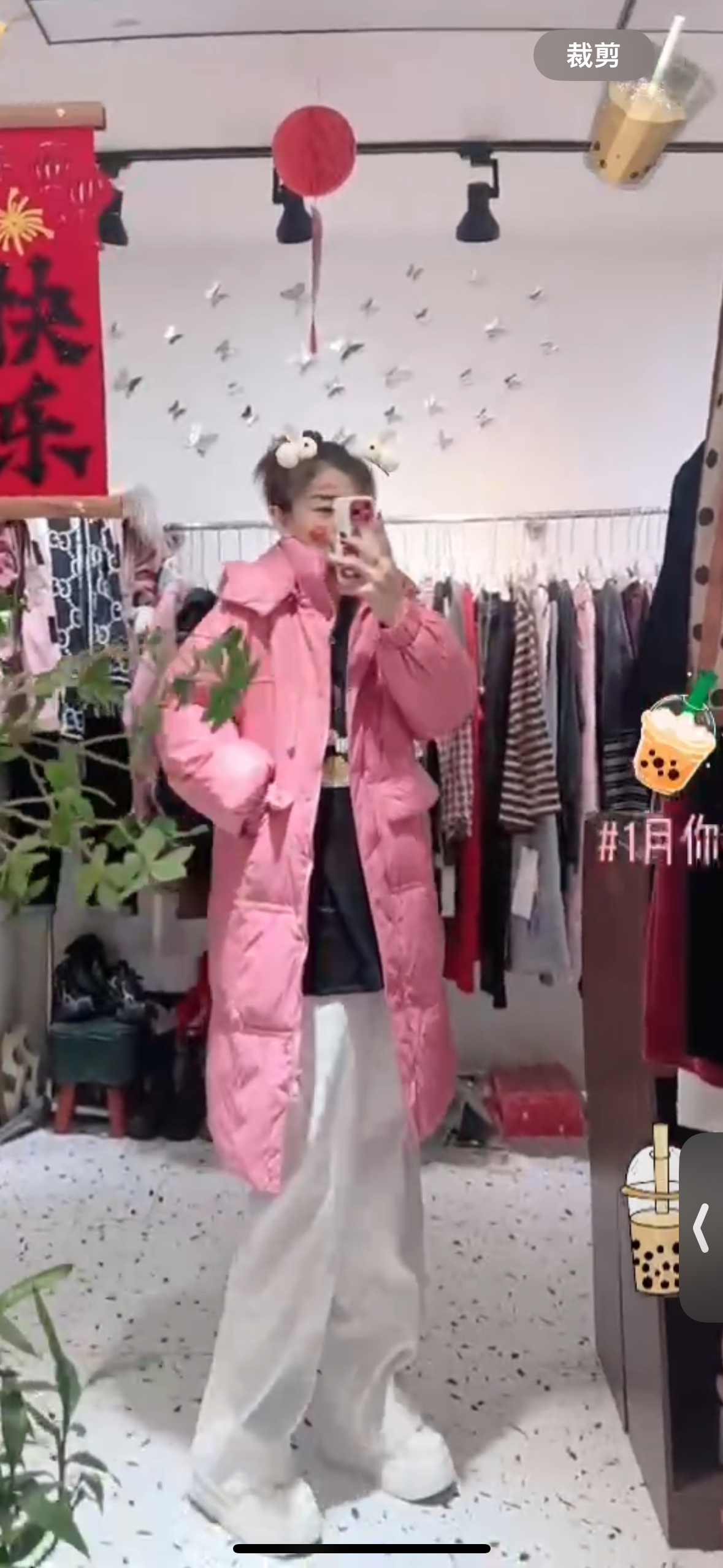 冬季新款女中长款连帽清新时尚保暖外套