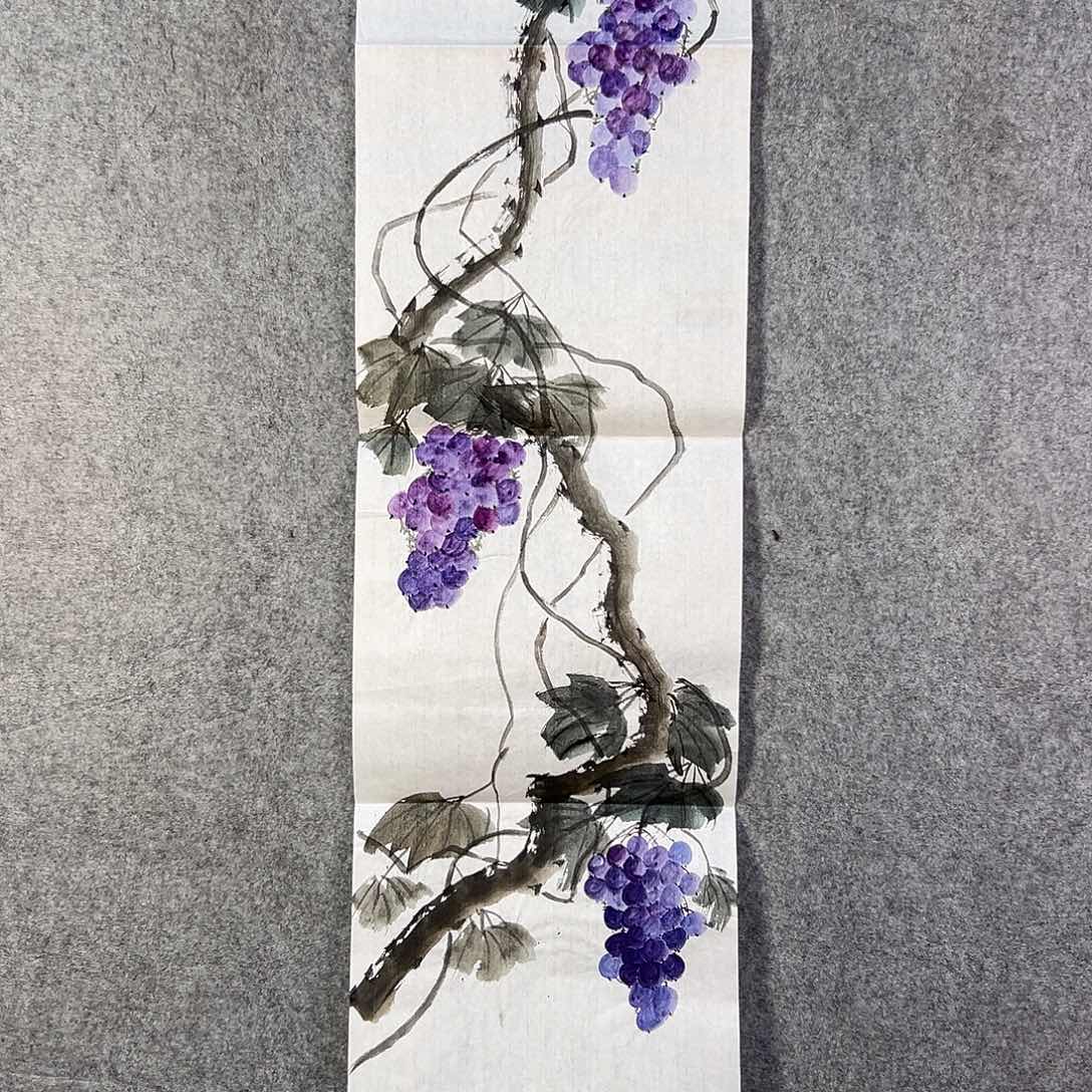 国画376 花鸟在树丛的顶端鸣叫叫声中