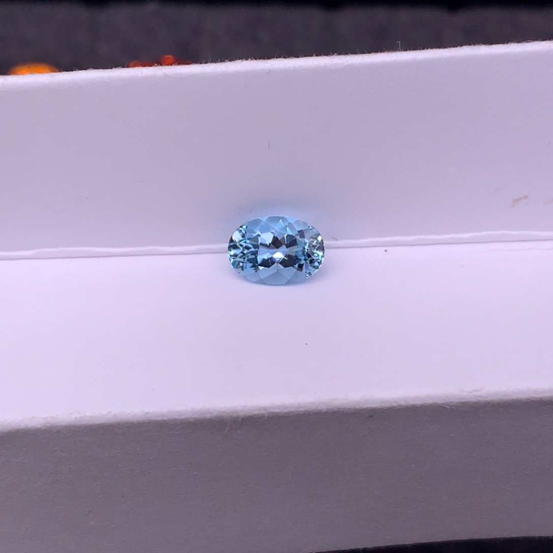 海蓝宝石裸石未镶嵌1.27ct全净圣玛利亚