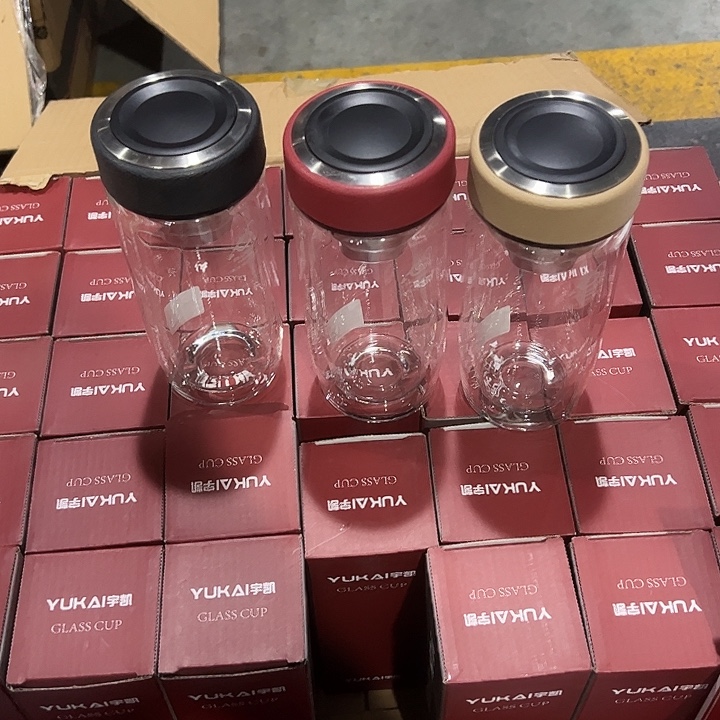 水晶贵族双层玻璃杯566-7 450颜色随机