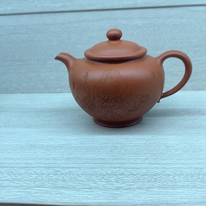 紫砂茶壶小****?朱泥观云壶