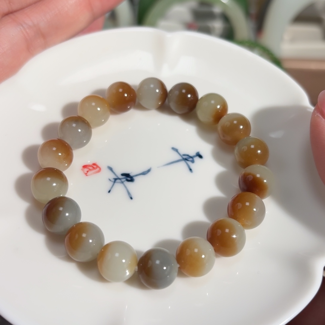 和田玉手串10未镶嵌