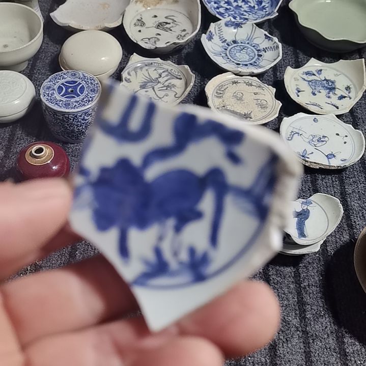 瓷片青花影青杯垫标夲