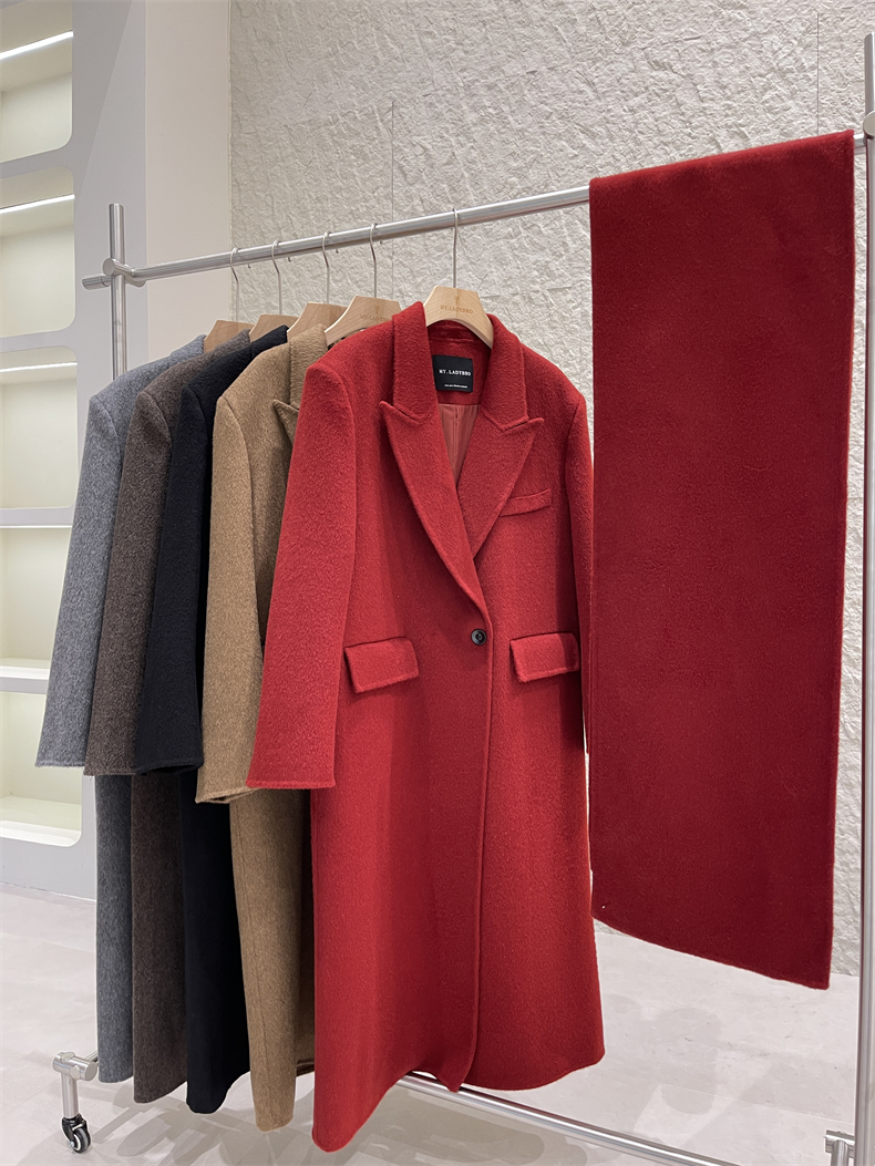  极简风外套长款韩版百搭气质秋季纯色冬季大衣