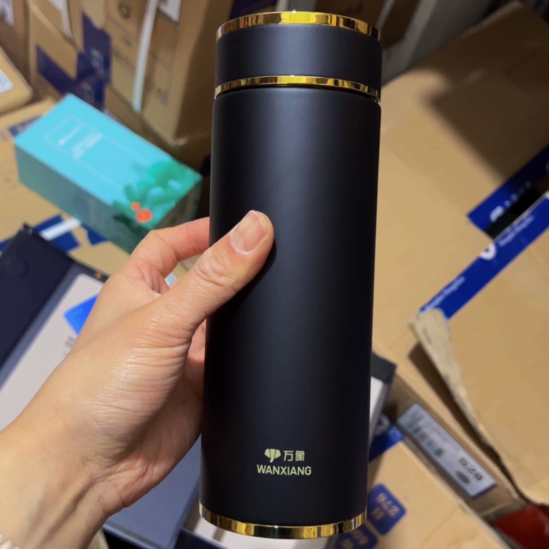 H21JL黑金保温杯316带滤网家杯套