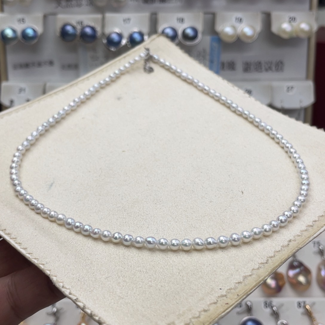 淡水珍珠颈饰银S925镶嵌