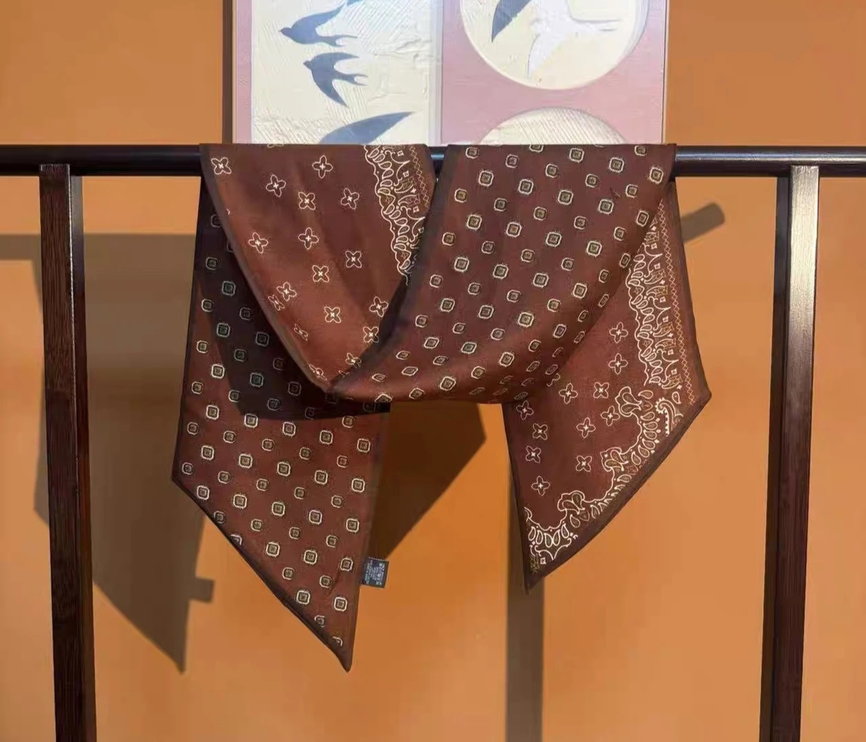 (随机） 民族风不掉色中国风丝巾百搭复古时尚拼色