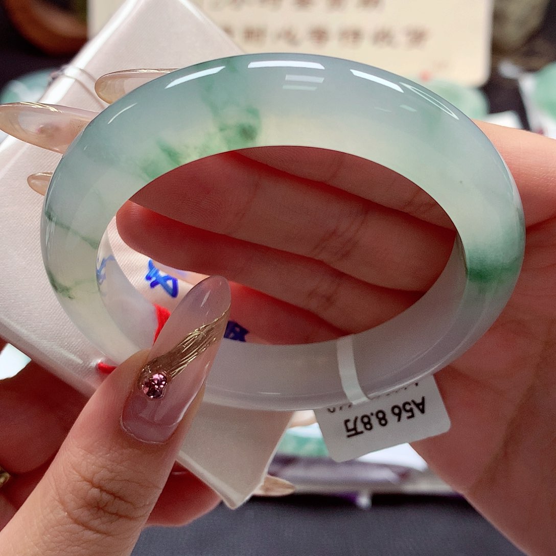 翡翠手镯未镶嵌22（32号）力推芙蓉底完美性价比