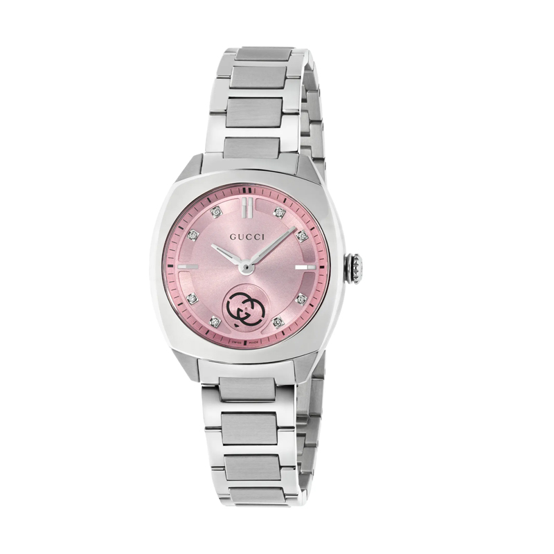 【安靖专属】古驰Interlocking系粉色石英腕表29MMYA142511