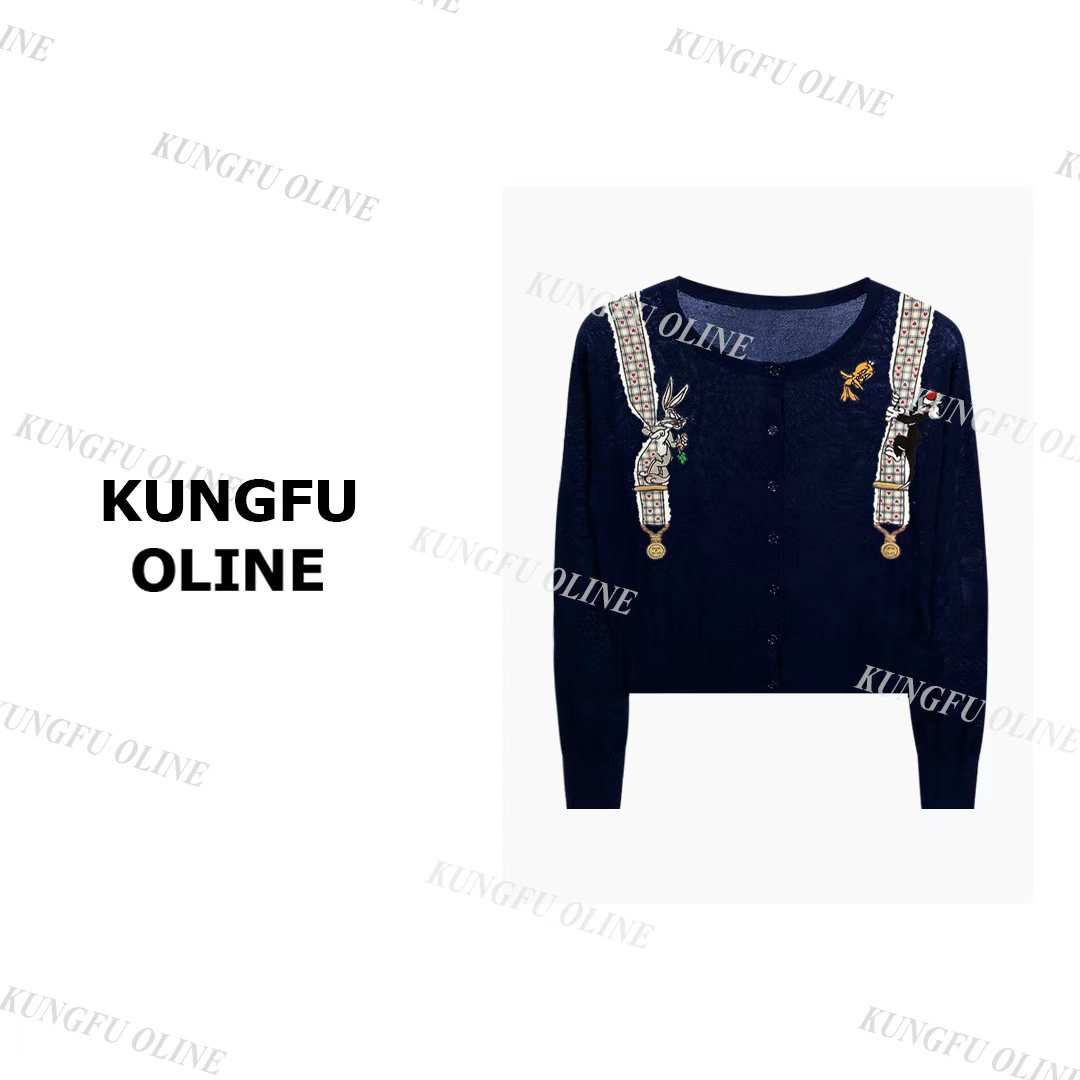 【兔子开衫】KS8741早秋开衫复古提花高级设计师长袖针织衫毛衣