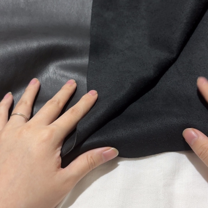 混纺黑色高货麂皮1.2米。 