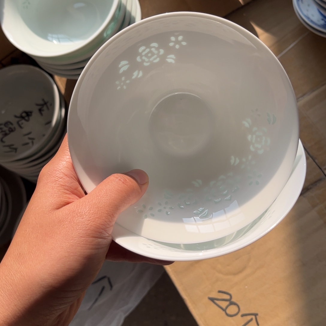 摆件陶景德镇高温细白瓷餐具