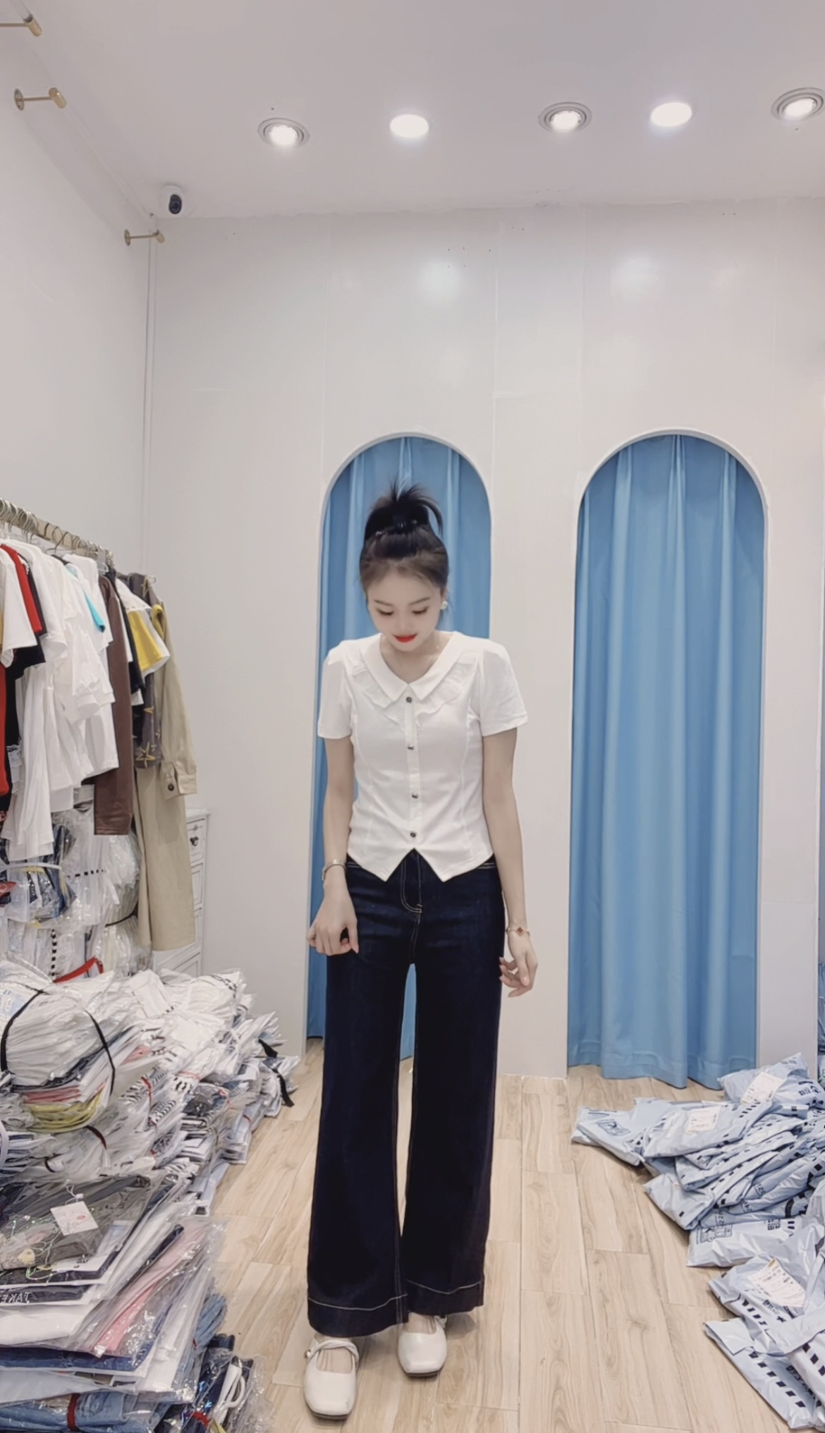 【小玉】新款夏季T恤女百搭时尚洋气显瘦减龄上衣