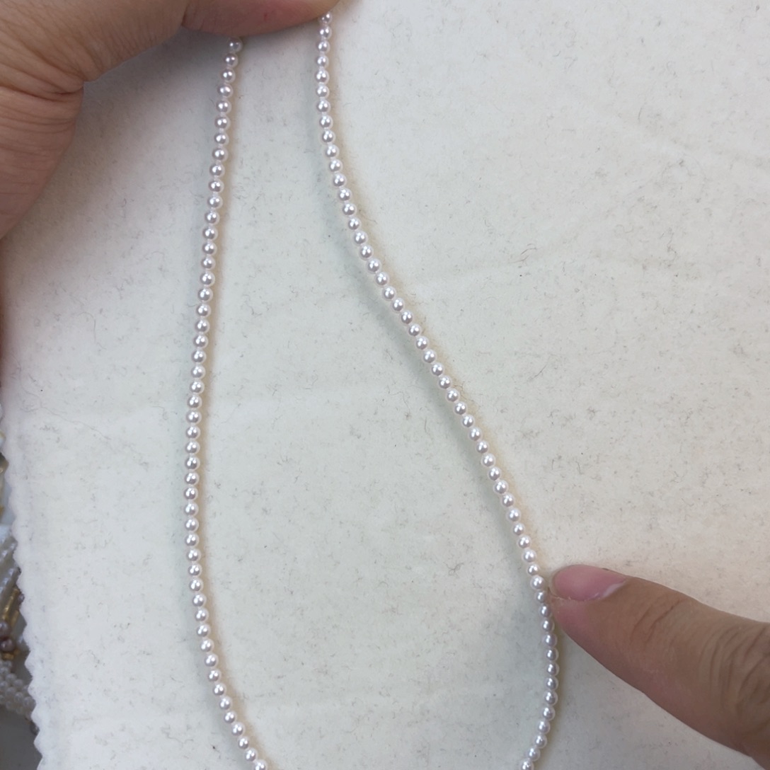 淡水珍珠颈饰18K金镶嵌