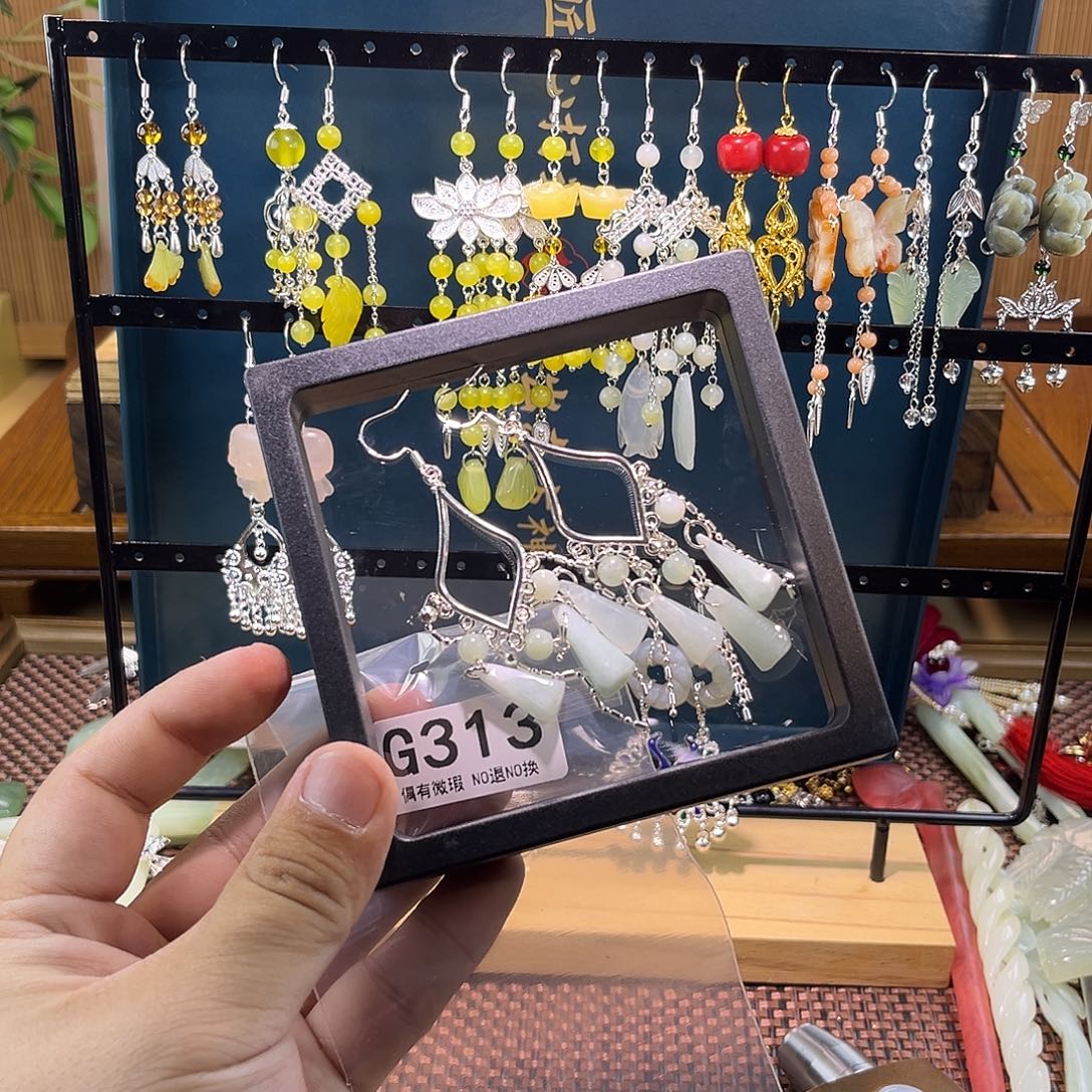 予***心蛇纹石玉未镶嵌发饰