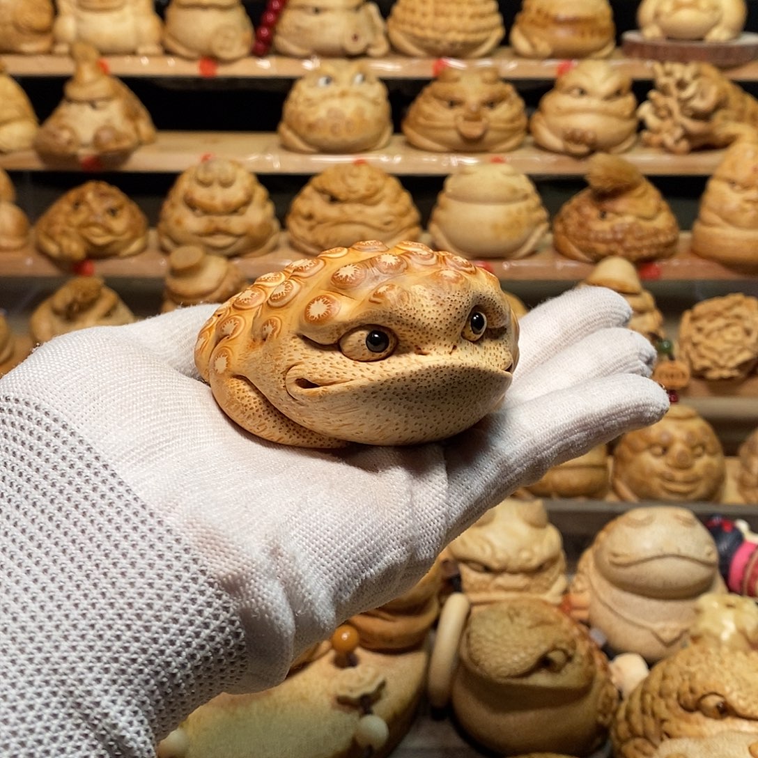 有***澈香榧木竹根雕工艺精湛工艺