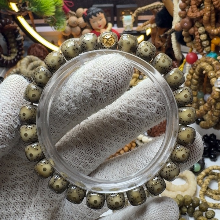 手串星月菩提4号车尺寸9.8石玉满天星单圈