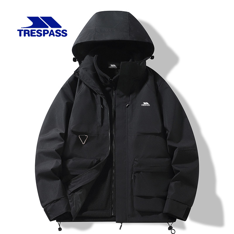 【Trespass】冬季男女户外保暖百搭冲锋衣运动外套三合一风衣保暖