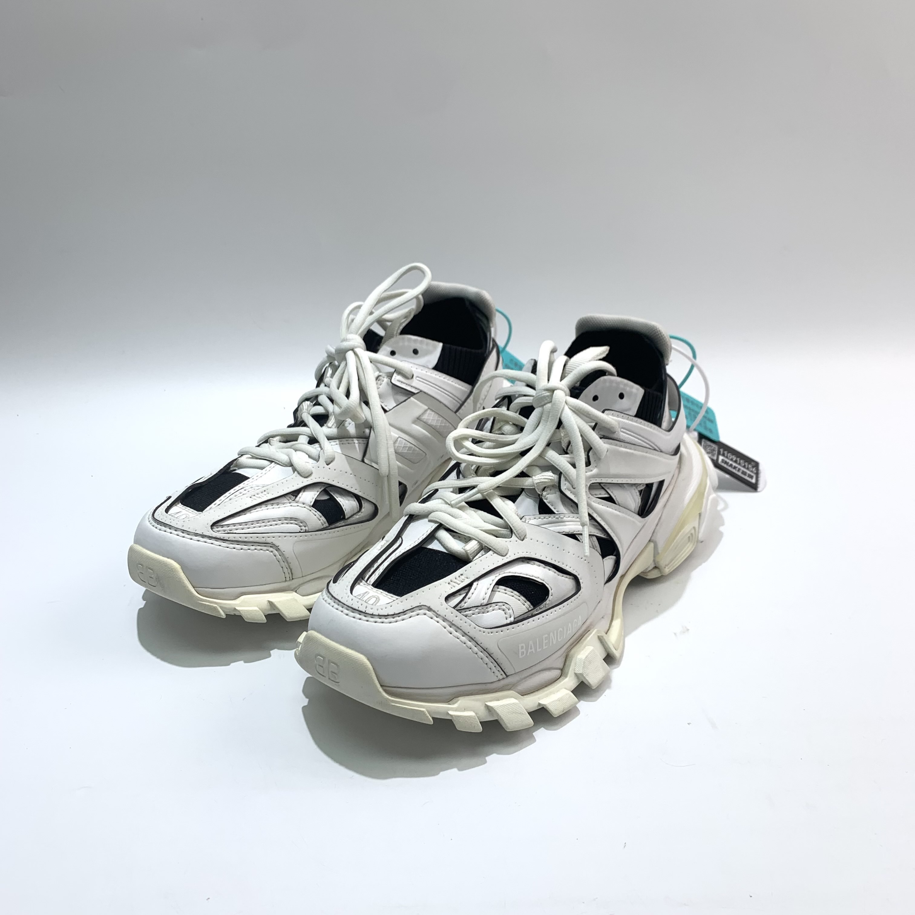 99新 Balenciaga/巴黎世家 40码track1.0 白色老爹鞋bl0462